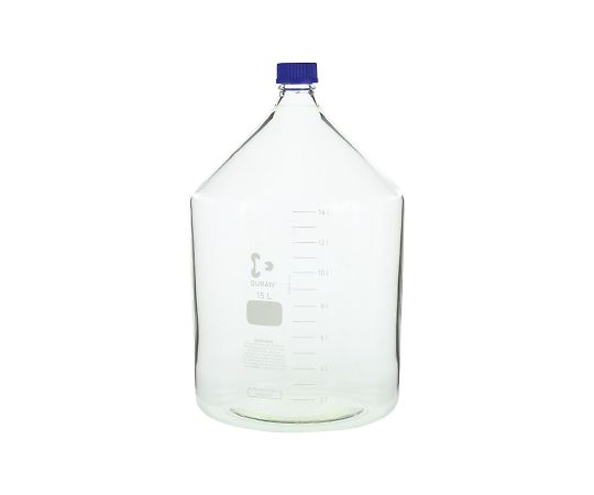 SCHOTT DURAN (AS ONE 2-077-13) Screw-Top Bottle Round White (Duran (R)) With Blue Cap 15000mL